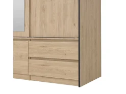 Dpuscedd grande guarda-roupa multiusos, armário multifuncional, sapateira, guarda-roupa, 181x60 h200 cm, carvalho