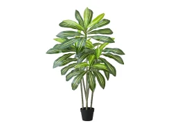 Dracena Artificial SucceBuy, 1,5 m, Planta Artificial Tropical em Vaso Branco, Falsa Árvore Tropical, Planta Falsa Folhas Polietileno para Sala, Escritório