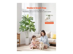 Dracena Artificial SucceBuy, 1,8 m, Planta Artificial Tropical em Vaso Branco, Falsa Árvore Tropical, Planta Falsa Folhas Polietileno para Sala