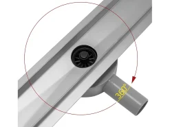 Dreno linear em aço inoxidável Rea Pure Neo Pro 900 Brush Steel