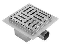 Dreno Linear Rea Cross 120X120 Brush Steel