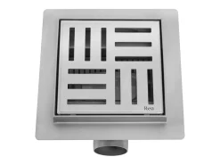 Dreno Linear Rea Cross 120X120 Brush Steel