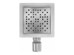 Dreno Linear Rea Dots 150X150 Brush Steel