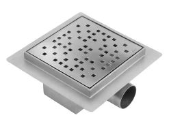 Dreno Linear Rea Dots 150X150 Brush Steel
