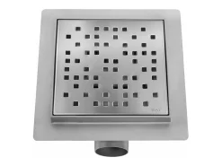 Dreno Linear Rea Dots 150X150 Brush Steel