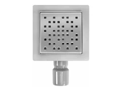 Dreno Linear Rea Dots 120X120 Brush Steel