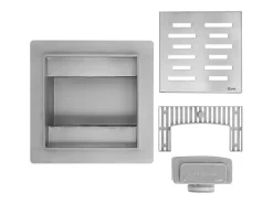 Dreno Linear Rea Line 120X120 Brush Steel