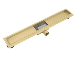 Dreno Linear Rea Neox 90 Brushed Gold