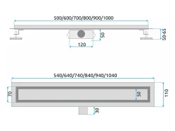 Dreno Linear Rea Neox 500 Brush Steel