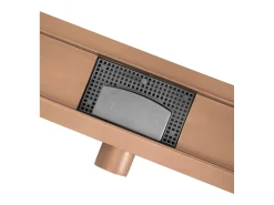 Dreno Linear Rea Neox 80 Brush Copper