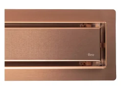 Dreno Linear Rea Neox 80 Brush Copper