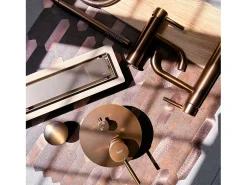 Dreno Linear Rea Neox 80 Brush Copper