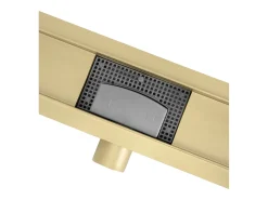 Dreno Linear Rea Neox 80 Brushed Gold