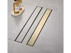 Dreno Linear Rea Neox 100 Brushed Gold