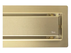 Dreno Linear Rea Neox 100 Brushed Gold