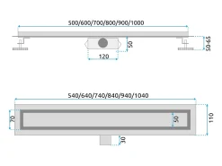 Dreno Linear Rea Neox 100 Brushed Gold