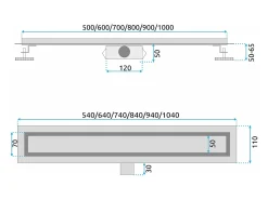 Dreno Linear Rea Neox 900 Brush Steel