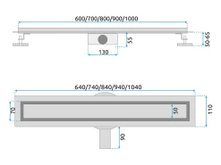 Dreno Linear Rea Neox Pro 600 Black
