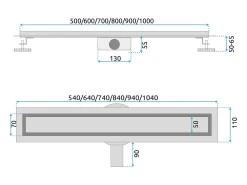 Dreno Linear Rea Neox Pro 600 Brush Steel