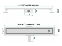 Dreno Linear Rea Neox Pro 800 Brush Steel