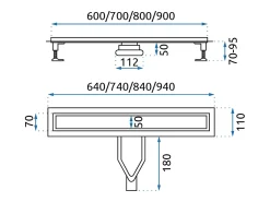 Dreno Linear Rea Neox Superflow 800 Brush Steel