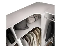 Dtheegal grande guarda-roupa, mobiliário de quarto, guarda-roupa, roupeiro, 214x141 h205 cm, branco
