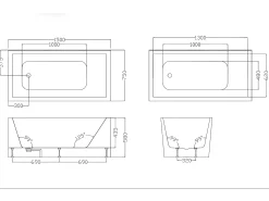 Duche/Banheira hidromassagem 150 x 75 x 215 cm DARIA