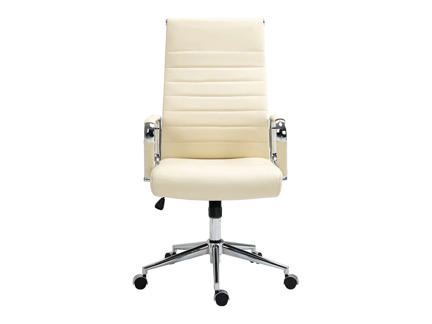 Dudeco Cadeira Escritório Kolumbus em Pele Natural Creme