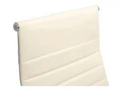 Dudeco Cadeira Escritório Kolumbus em Pele Natural Creme