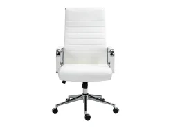 Dudeco Cadeira Escritório Kolumbus em Pele Natural Branco