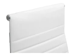 Dudeco Cadeira Escritório Kolumbus em Pele Natural Branco