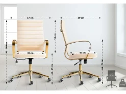 Dudeco Cadeira Escritório Havanna Creme