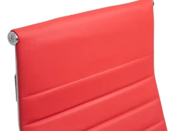 Dudeco Cadeira Escritório Kolumbus em Pele Natural Vermelho