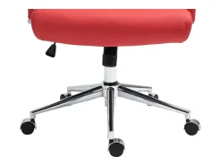 Dudeco Cadeira Escritório Kolumbus em Pele Natural Vermelho