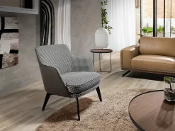Dudeco Poltrona Vilnius Branco e Preto