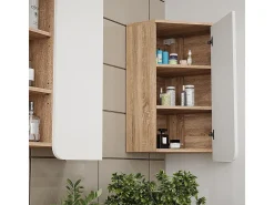 Eckhängeschrank sonoma/branco 42.4x42.4x75 karen