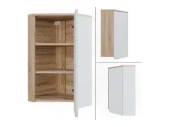 Eckhängeschrank sonoma/branco 42.4x42.4x75 karen