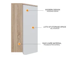 Eckhängeschrank sonoma/branco 42.4x42.4x75 karen