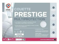 Edredão 240 x 260 cm Capa de cetim de poliéster listrado 100% poliéster silicone oco 350g - Prestige Multiprotection