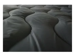 Edredão Bicolor 200x200 cm Branco e Cinza Quente 100% Poliéster