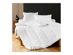 Edredão de Poliéster Anti-Ácaros 140x200cm Branco Oeko-Tex 400g Fibras Ocas