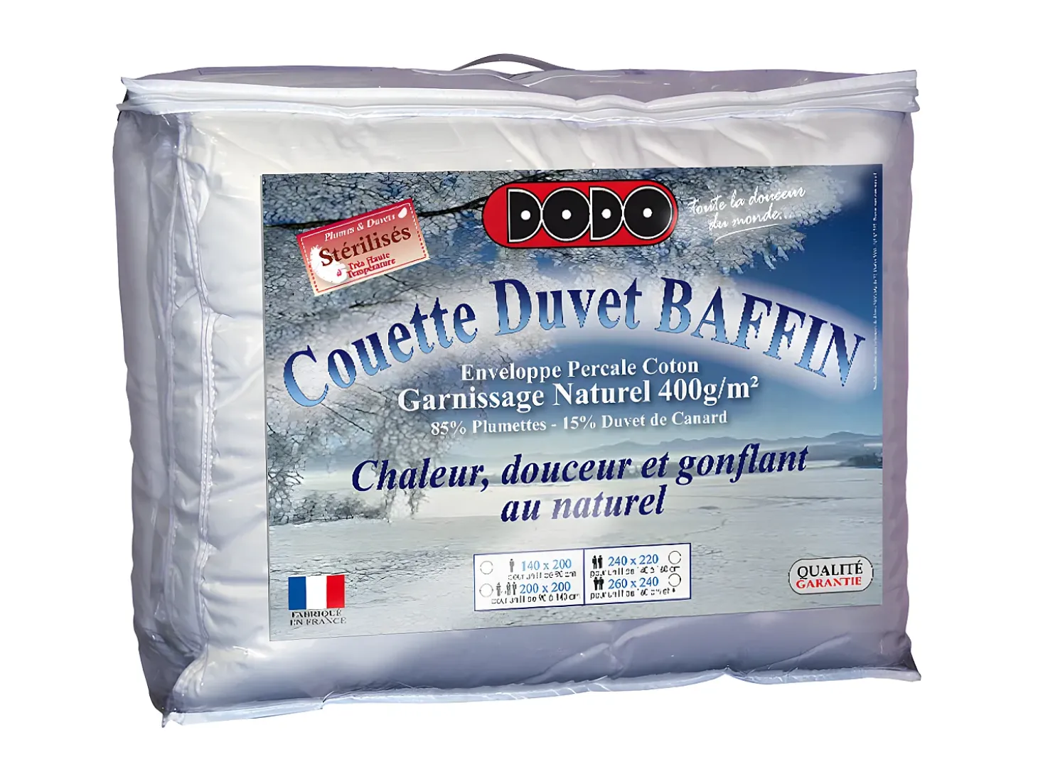 Edredão DODO Natural Penugem e penas BAFFIN - 240 x 260