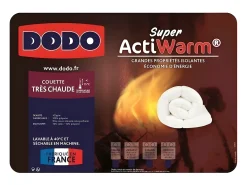 Edredão muito quente DODO 450g/m² SUPER ACTIWARM 240x260 cm branco