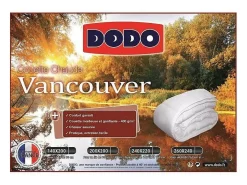 Edredão quente 400g/m² VANCOUVER 200x200 cm branco - Fibras Ocas de Poliéster - Fabrico Francês