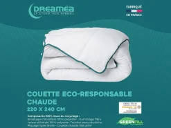 Edredão quente reciclado da DREAMEA em microfibra - 220 x 240 cm - 350 g/ m² - ROSA