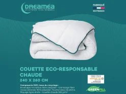 Edredão quente reciclado da DREAMEA em microfibra - 240 x 260 cm - 350 g/ m² - ROSA