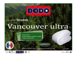 Edredão temperado Vancouver - Branco 220 x 240 cm - Conforto Aconchegante - Fabrico Francês