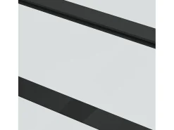Elegante Porta Deslizante em Vidro ESG e Alumínio Preto 90x205 cm