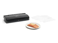 Embaladora a vácuo Tefal Vacupack Classic VT254070 preta com 18 sacos, funções automáticas de Vácuo & Selagem, 110W