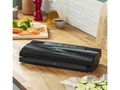 Embaladora a vácuo Tefal Vacupack Classic VT254070 preta com 18 sacos, funções automáticas de Vácuo & Selagem, 110W